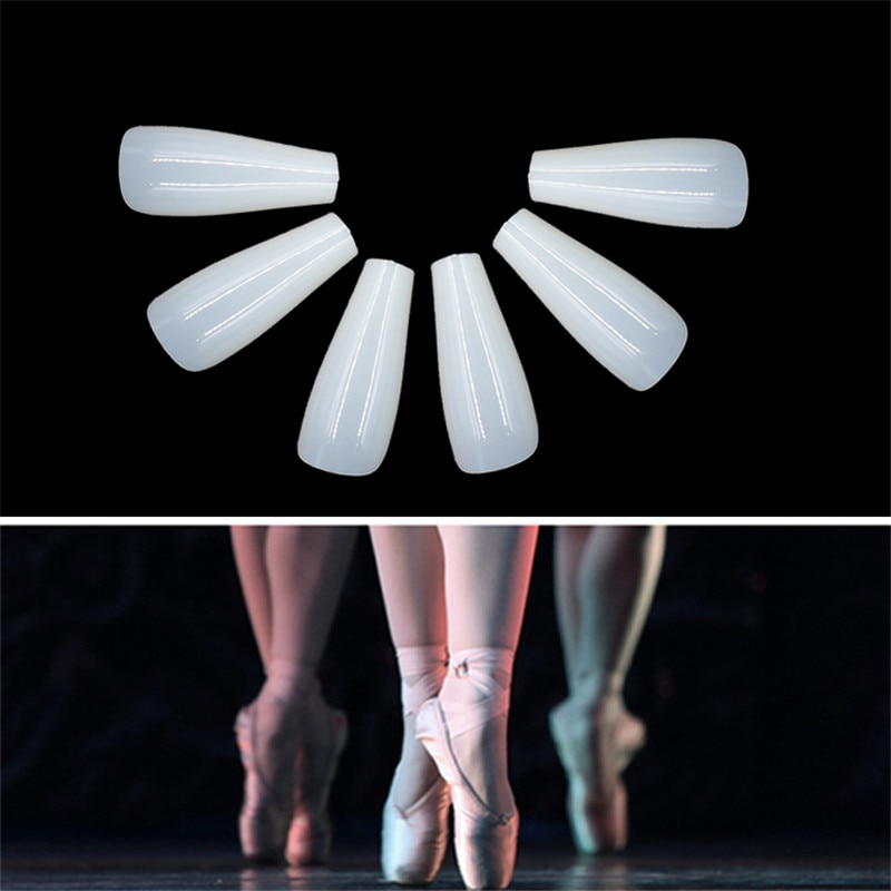 Title 14, 500 unghie finte Ballet trasparenti colore natu...