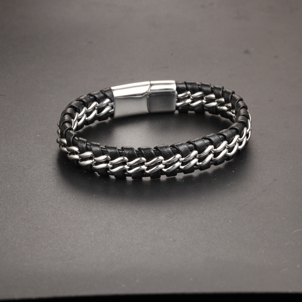 Title 5, Stainless steel leather hand-woven rope