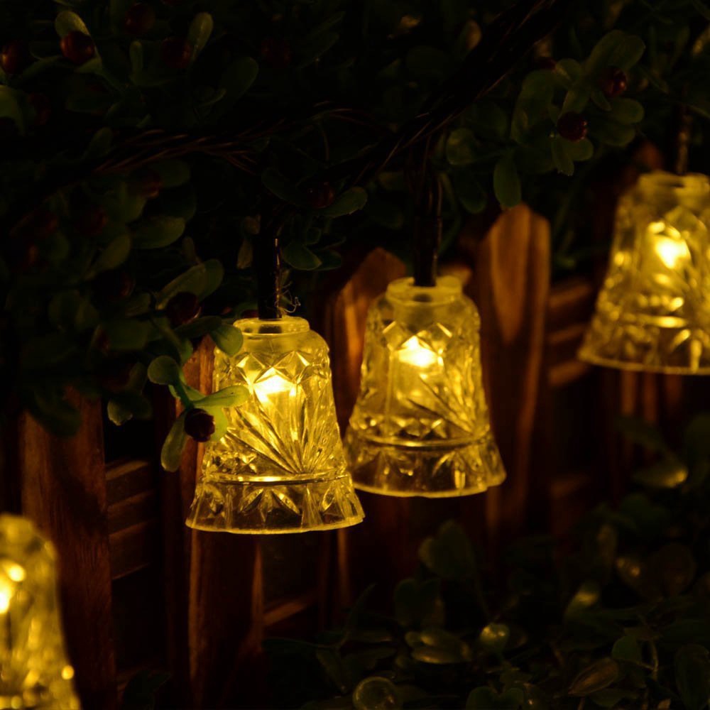 Title 3, 4 Meter 20 Light Bell Solar String Lights. Effo...