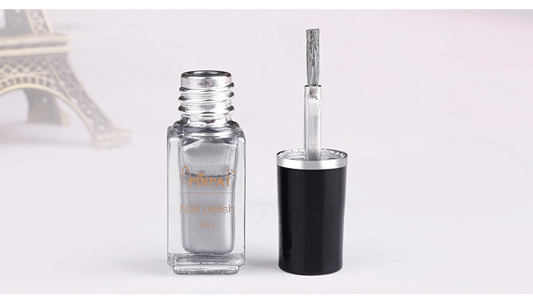 Title 2, Mirror silver nail polish 6ml, metallic mirror ...