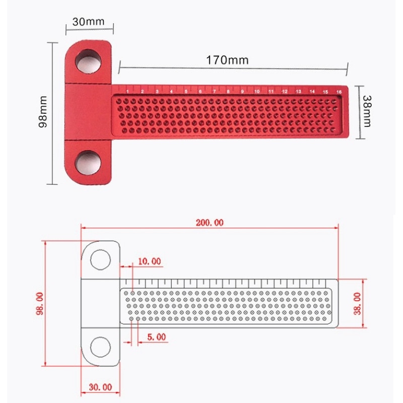 Title 1, Régua em T para marcação de furos, desenho e ma...