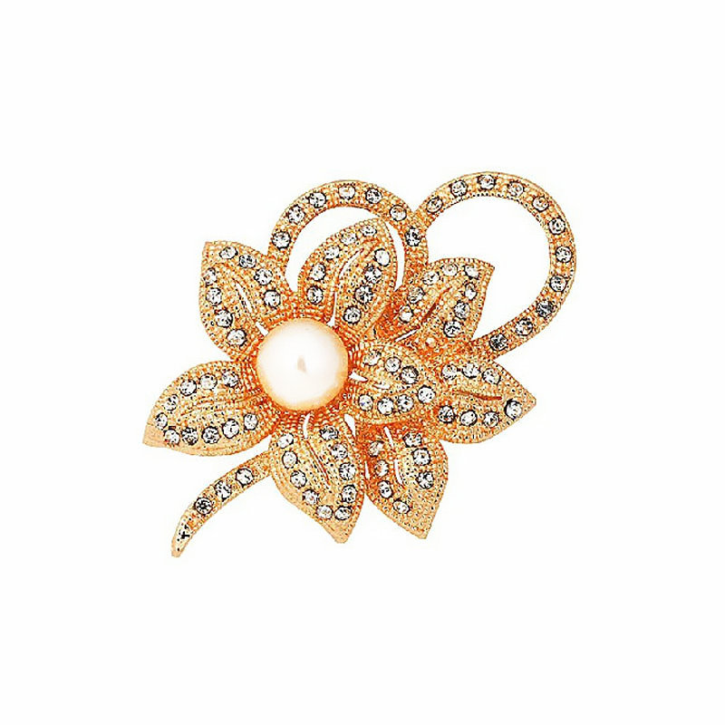 Title 1, Fashion Crystal Pearl Bow Ladies Brooch Apparel