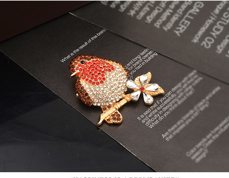 Title 2, Clothing accessories red rhinestone animal bird...