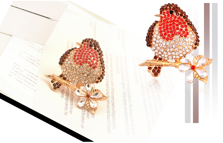 Title 3, Clothing accessories red rhinestone animal bird...