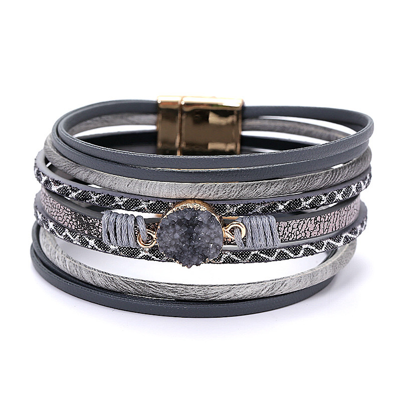 Title 6, Magnetic buckle bracelet natural stone bracelet