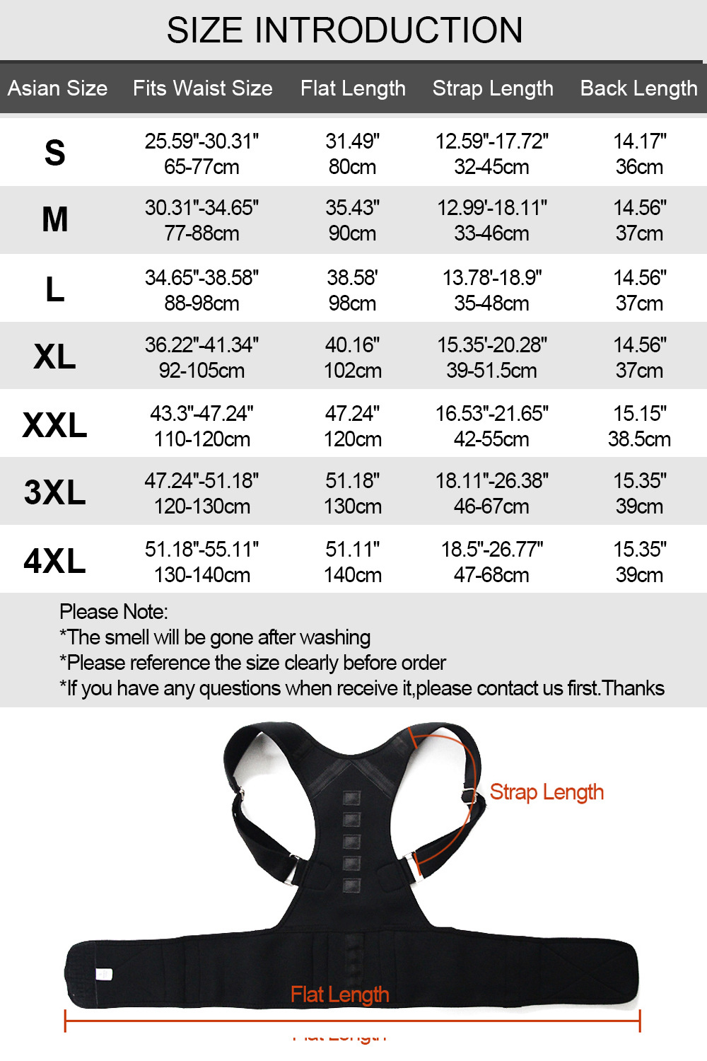 Title 1, Adjustable Magnetic Posture Corrector Corset Ba...