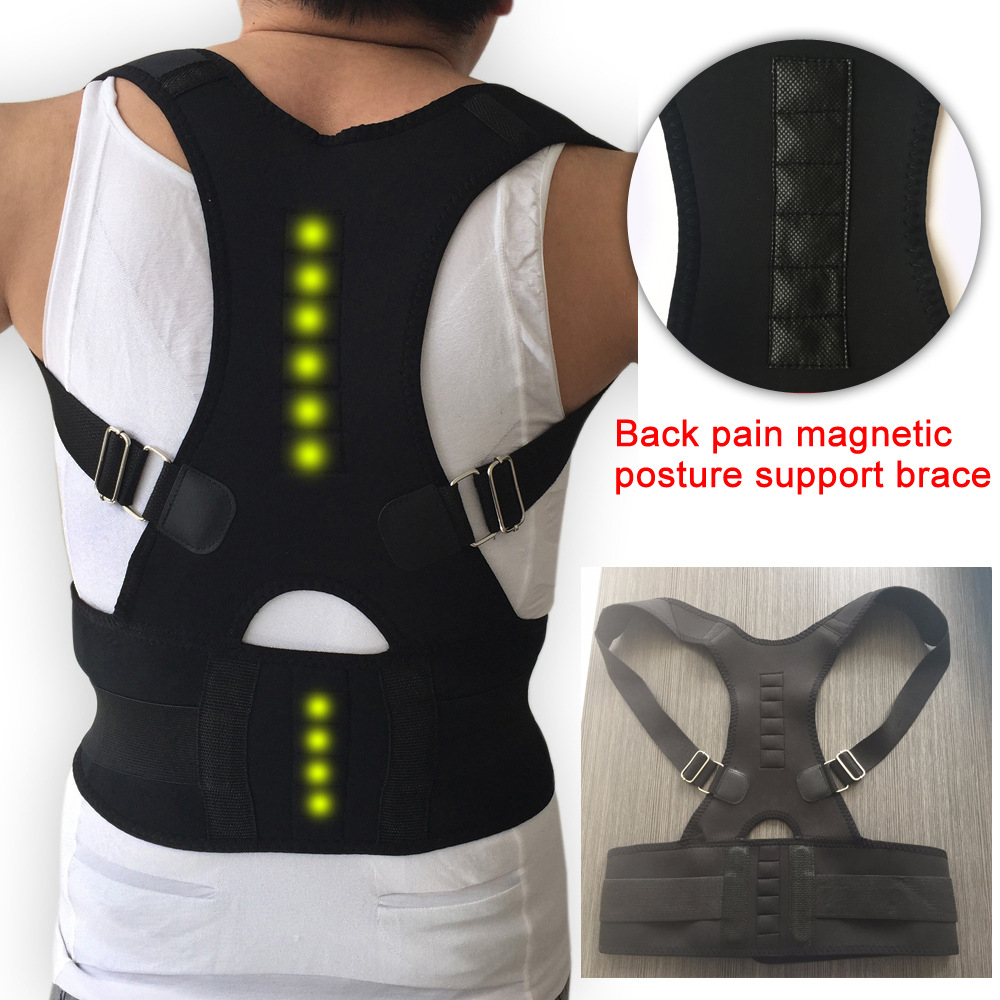 Title 3, Adjustable Magnetic Posture Corrector Corset Ba...