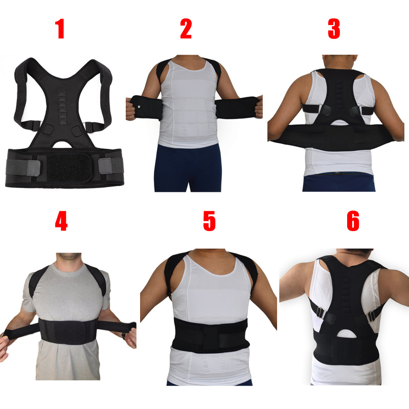 Title 6, Adjustable Magnetic Posture Corrector Corset Ba...