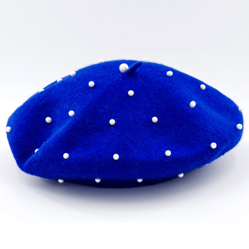 Title 2, Woolen starry pearl beret. Stay warm and stylis...