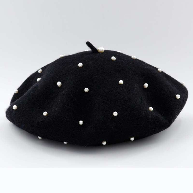 Title 9, Woolen starry pearl beret. Stay warm and stylis...