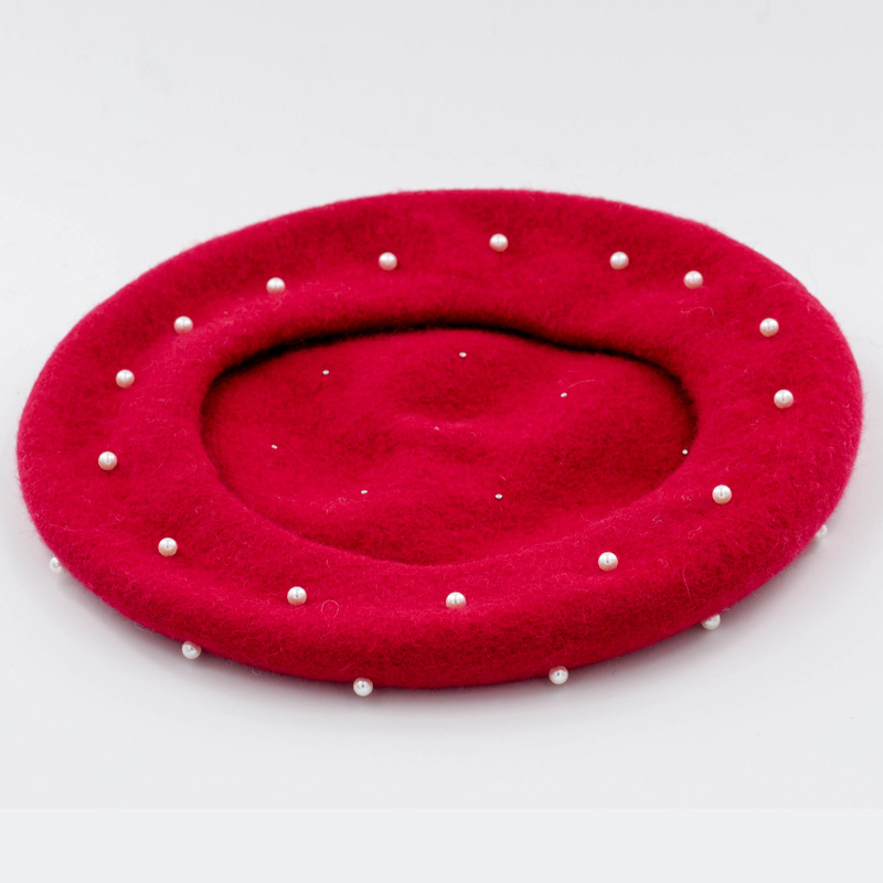 Title 13, Woolen starry pearl beret. Stay warm and stylis...