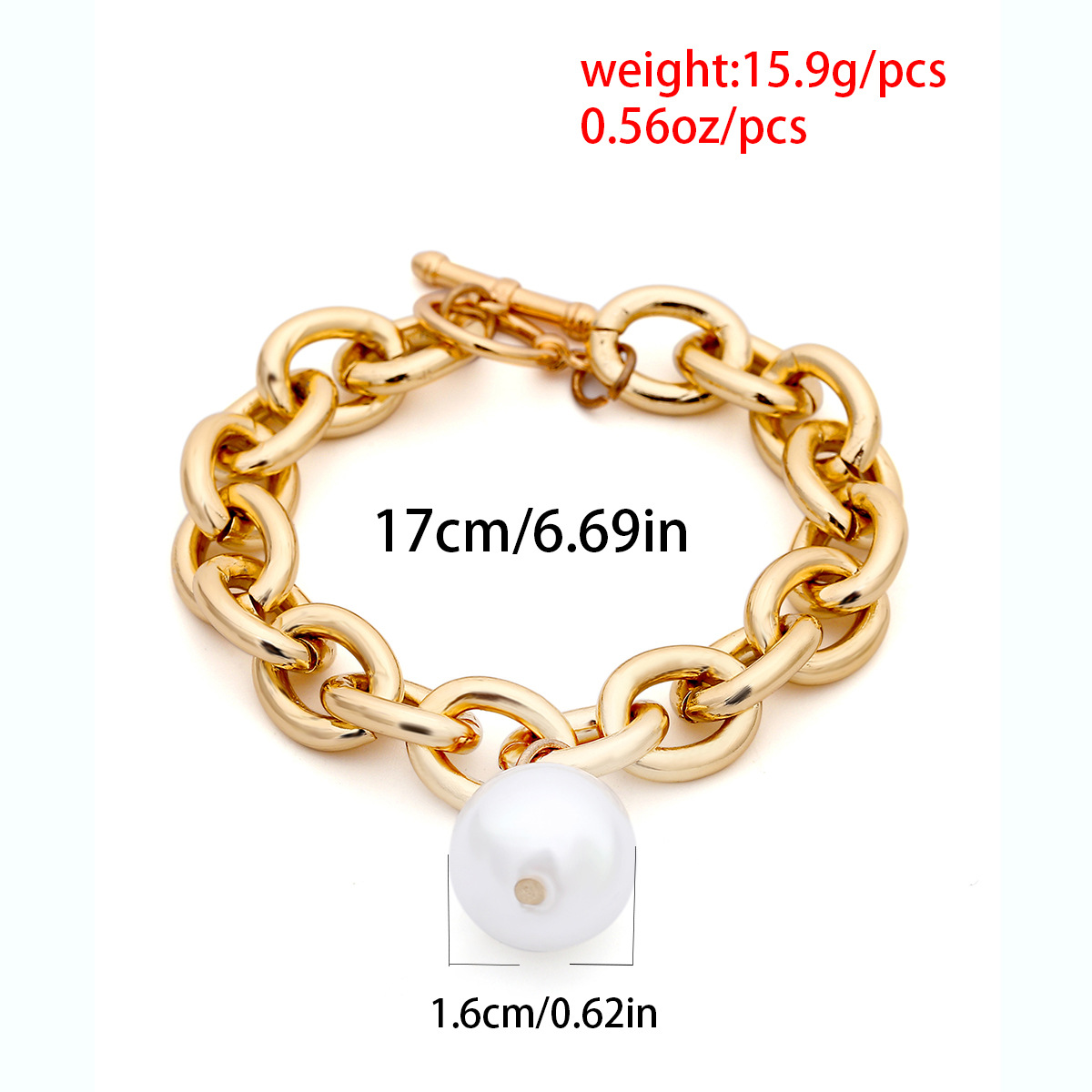 Title 9, Simple and elegant chain pearl bracelet