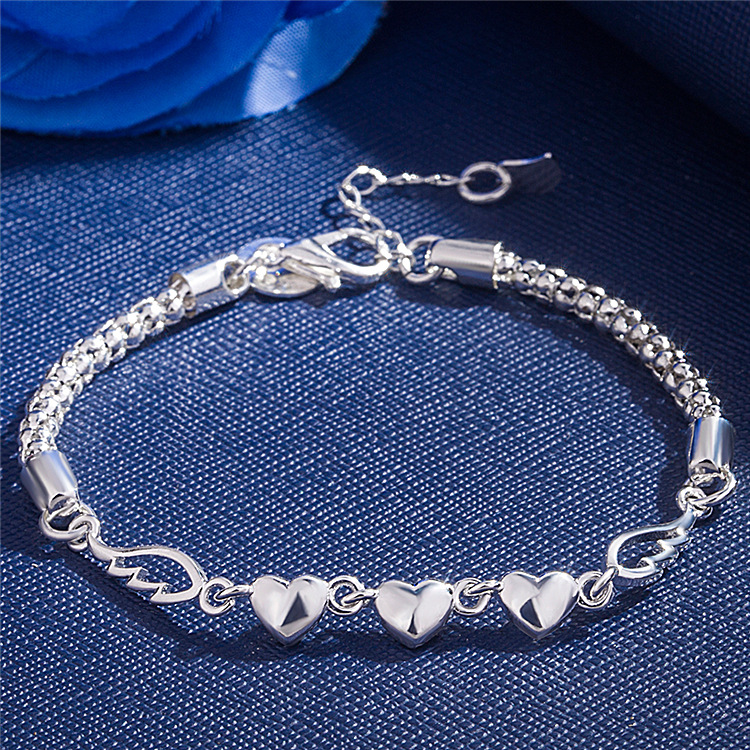 Title 4, Peach Heart Angel Wing Bracelet