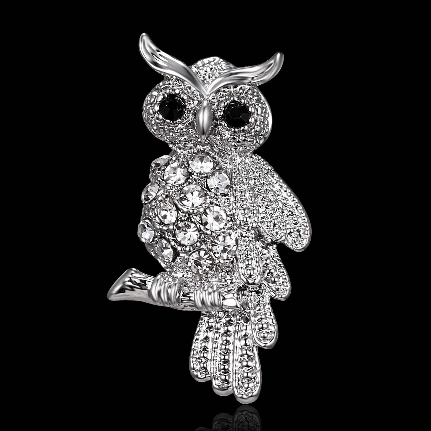 Title 9, Fashion Owl Crystal Rhinestones Brooches Antiq...