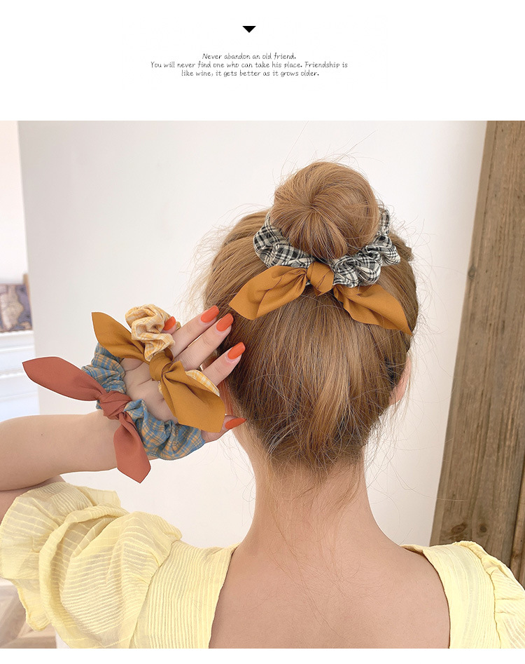 Title 4, Net Red Simple Bow Knot Hair Rope Rubber Band F...