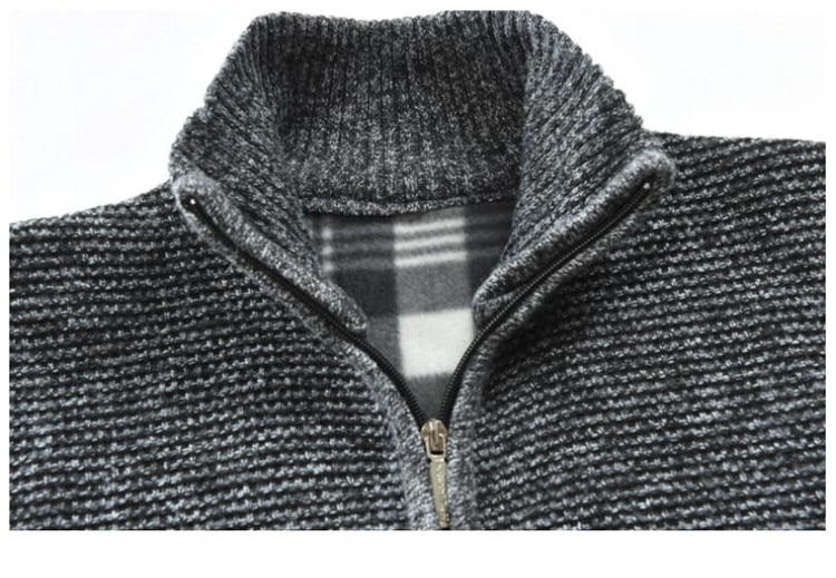 Title 7, Mens velvet padded cardigan knitted jacket for...