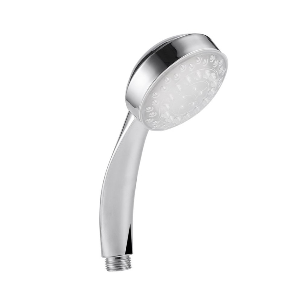 Title 7, LED color changing showerhead provides a vibran...