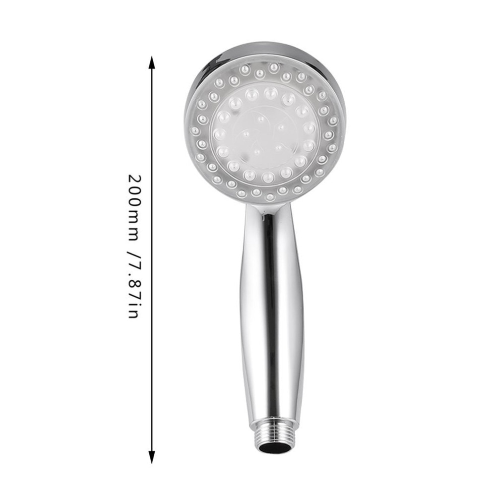 Title 8, LED color changing showerhead provides a vibran...