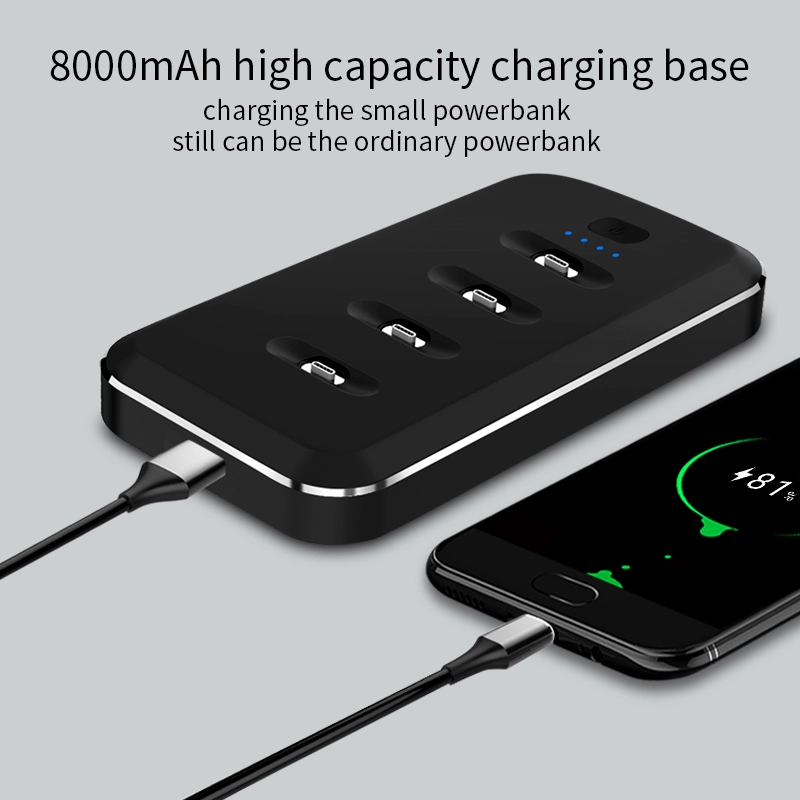 Hot Selling 12800mAh Rechargeable mini Magnetic Portable Emergency Charger Powerbank Power bank