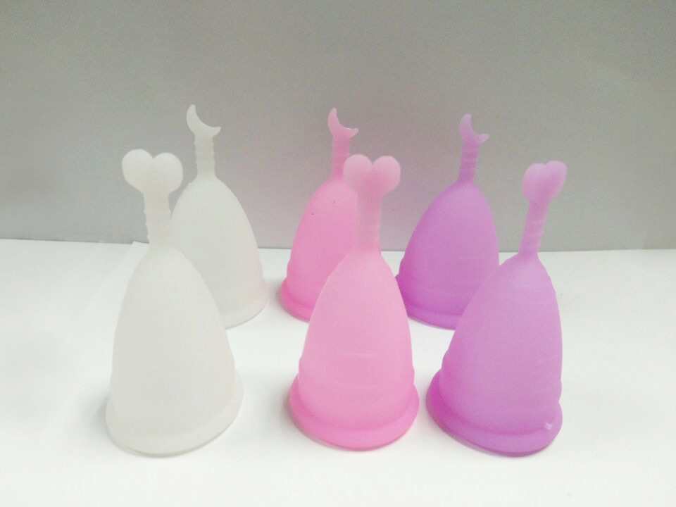 Title 2, Heart Shaped Silicone Menstrual Cup for Women R...