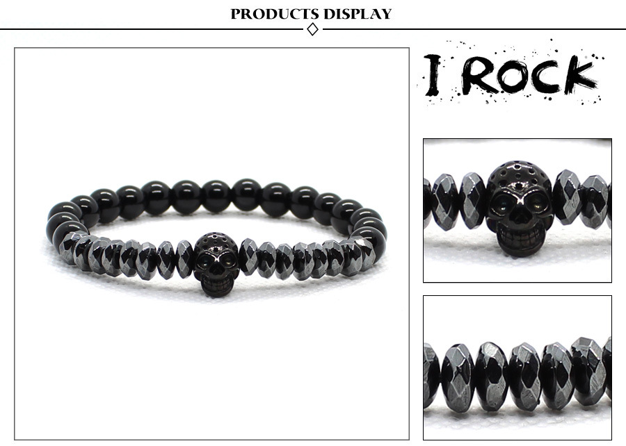 Title 4, Natural stone mens bracelet