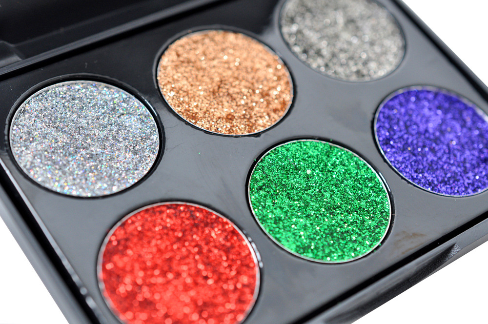 Title 6, Paleta de sombras com glitter para olhos radian...