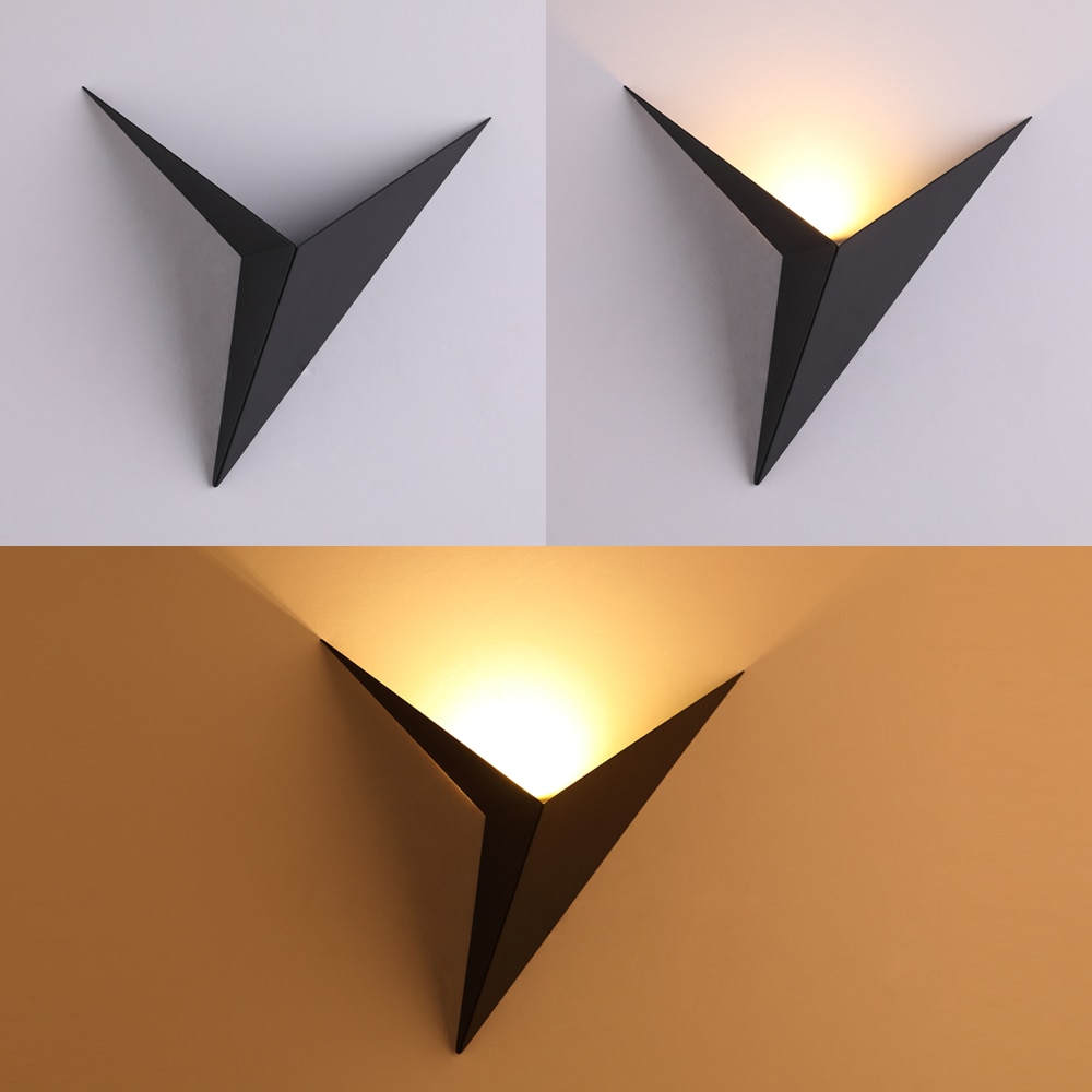 Title 4, Triangle wall lamp with maple leaf design for b...