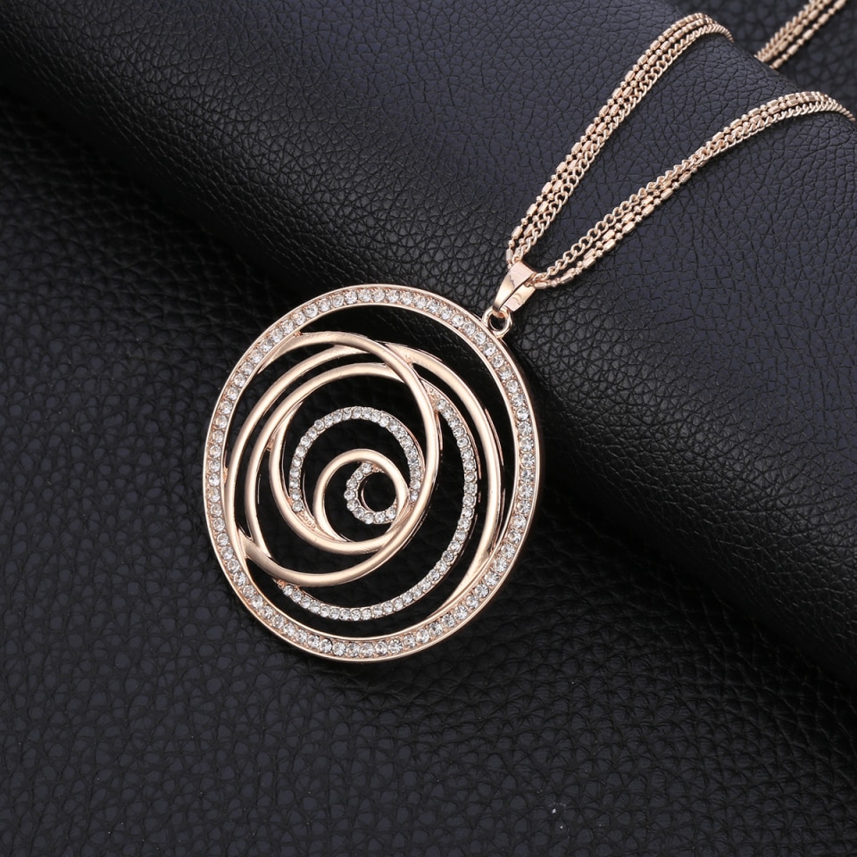 Title 3, Round hollow sweater chain flower of life long ...