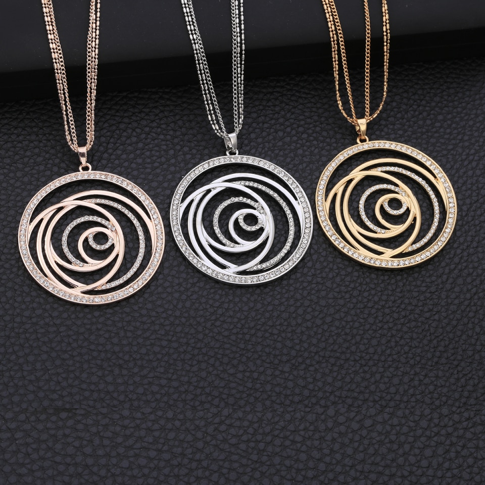 Title 6, Round hollow sweater chain flower of life long ...