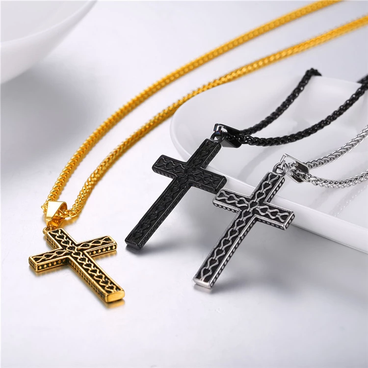 Title 1, 316L Gioielli per cristianesimo oro in acciaio ...