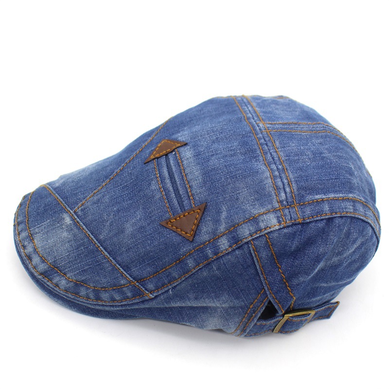 Title 8, Washed denim peaked beret