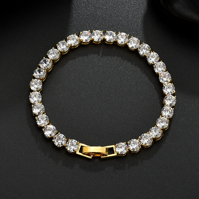 Title 1, Single Row Micro Inlaid Zircon Bracelet