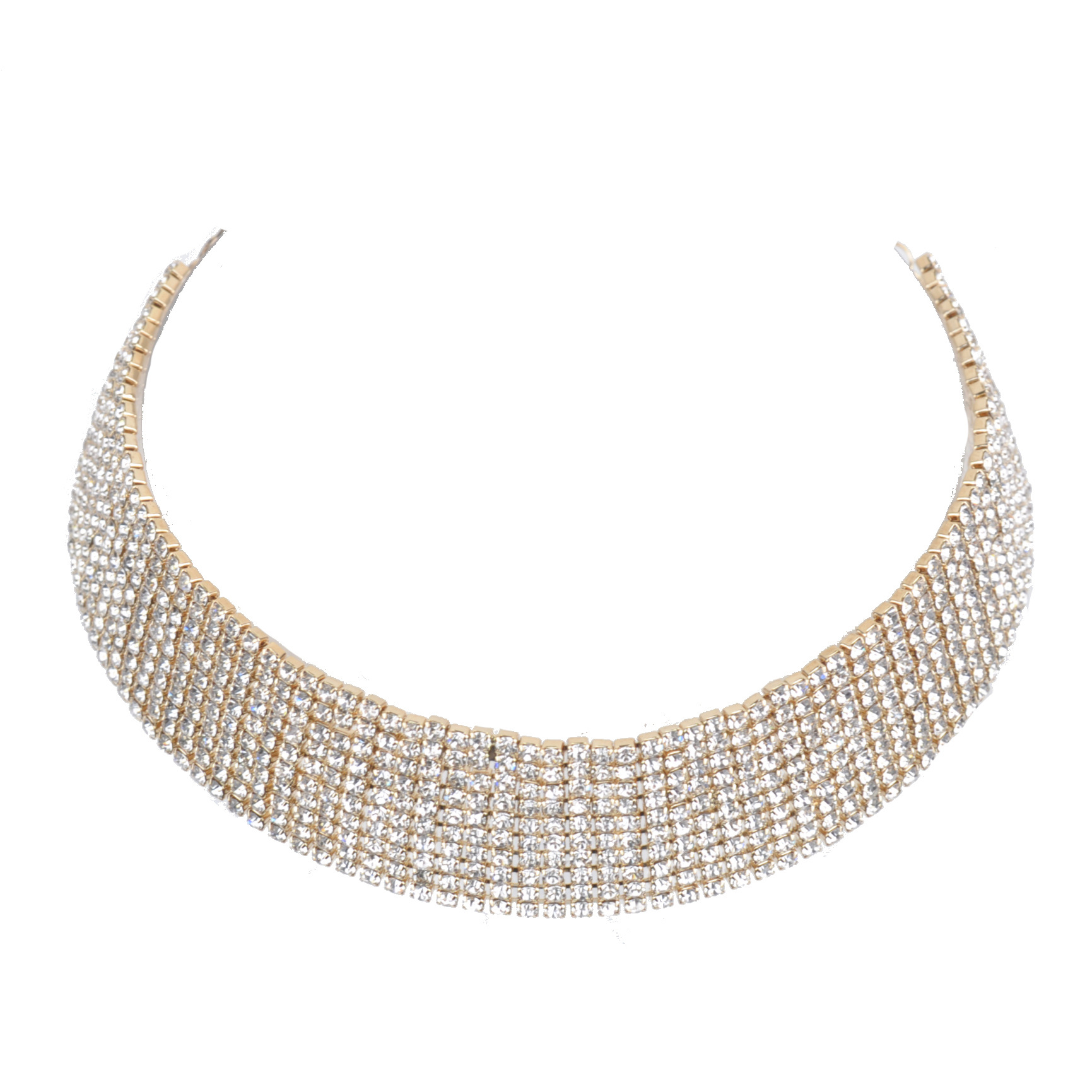 Title 11, Alloy full diamond long necklace