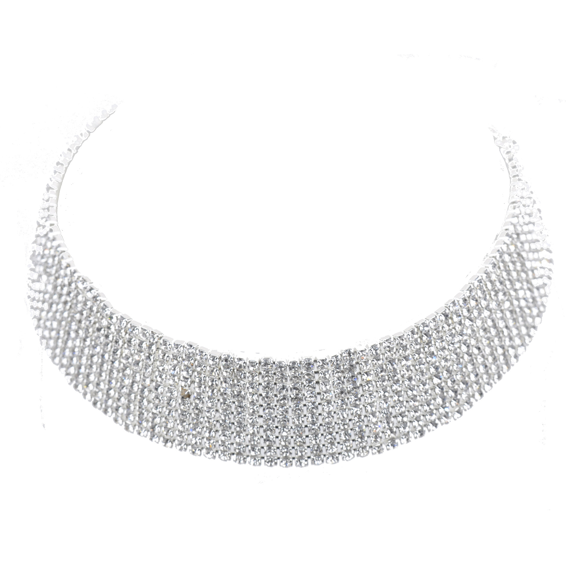 Title 12, Alloy full diamond long necklace