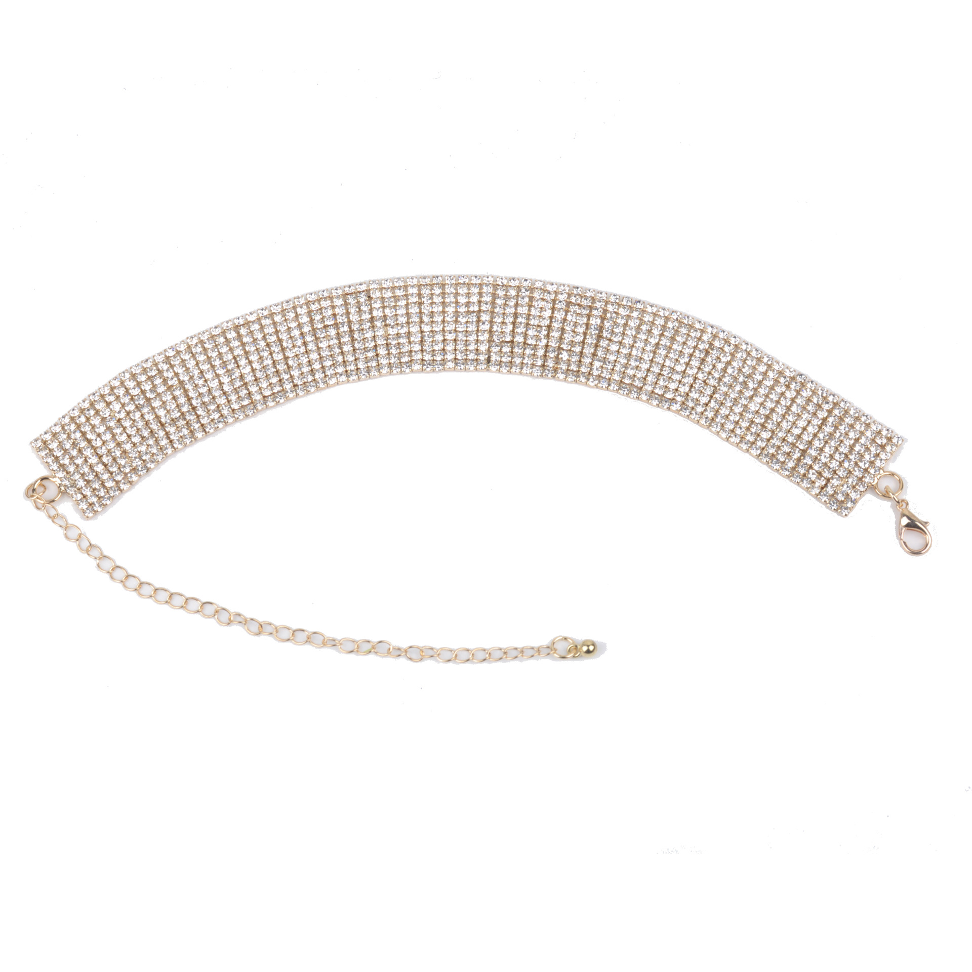 Title 14, Alloy full diamond long necklace