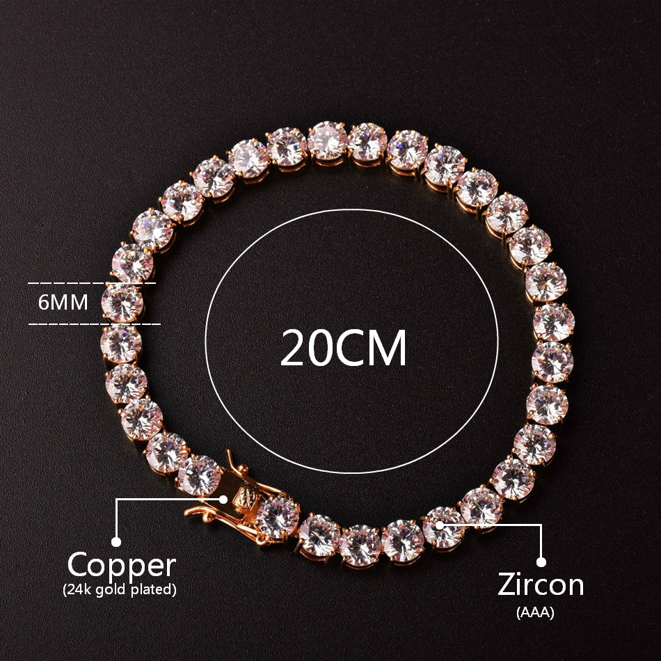 Title 1, Single Row Zircon Bracelet