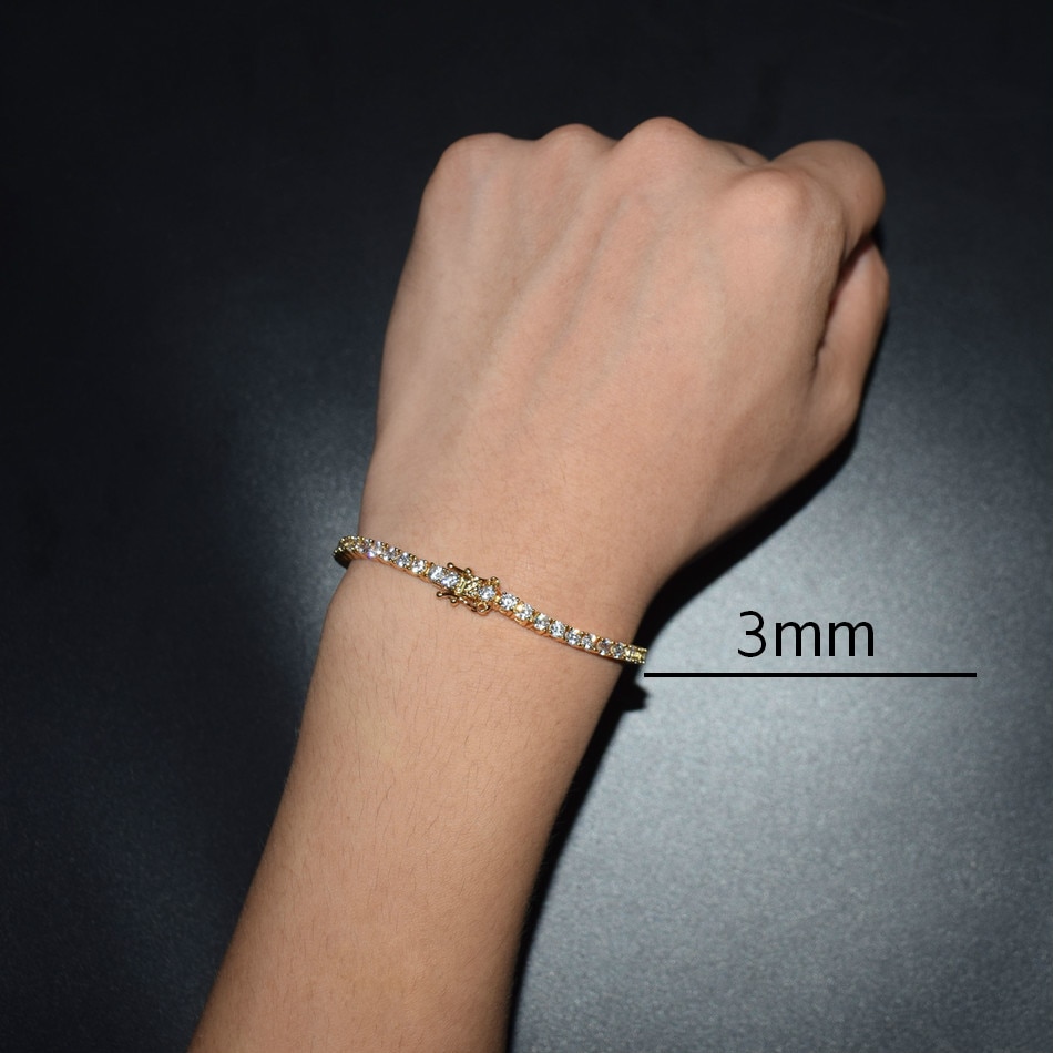 Title 3, Single Row Zircon Bracelet