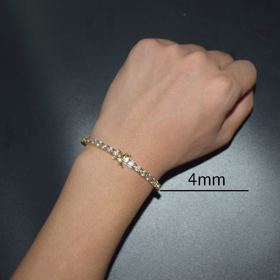 Title 4, Single Row Zircon Bracelet