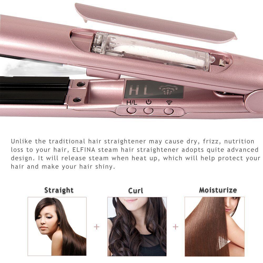 Title 3, Steam hair straightener spray electric curling ...