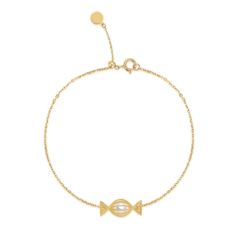 Title 3, Candy vergulde 18k gele gouden armband