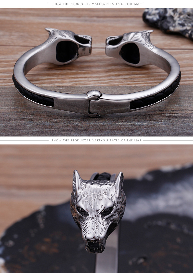 Title 3, Mens lion head animal bracelet