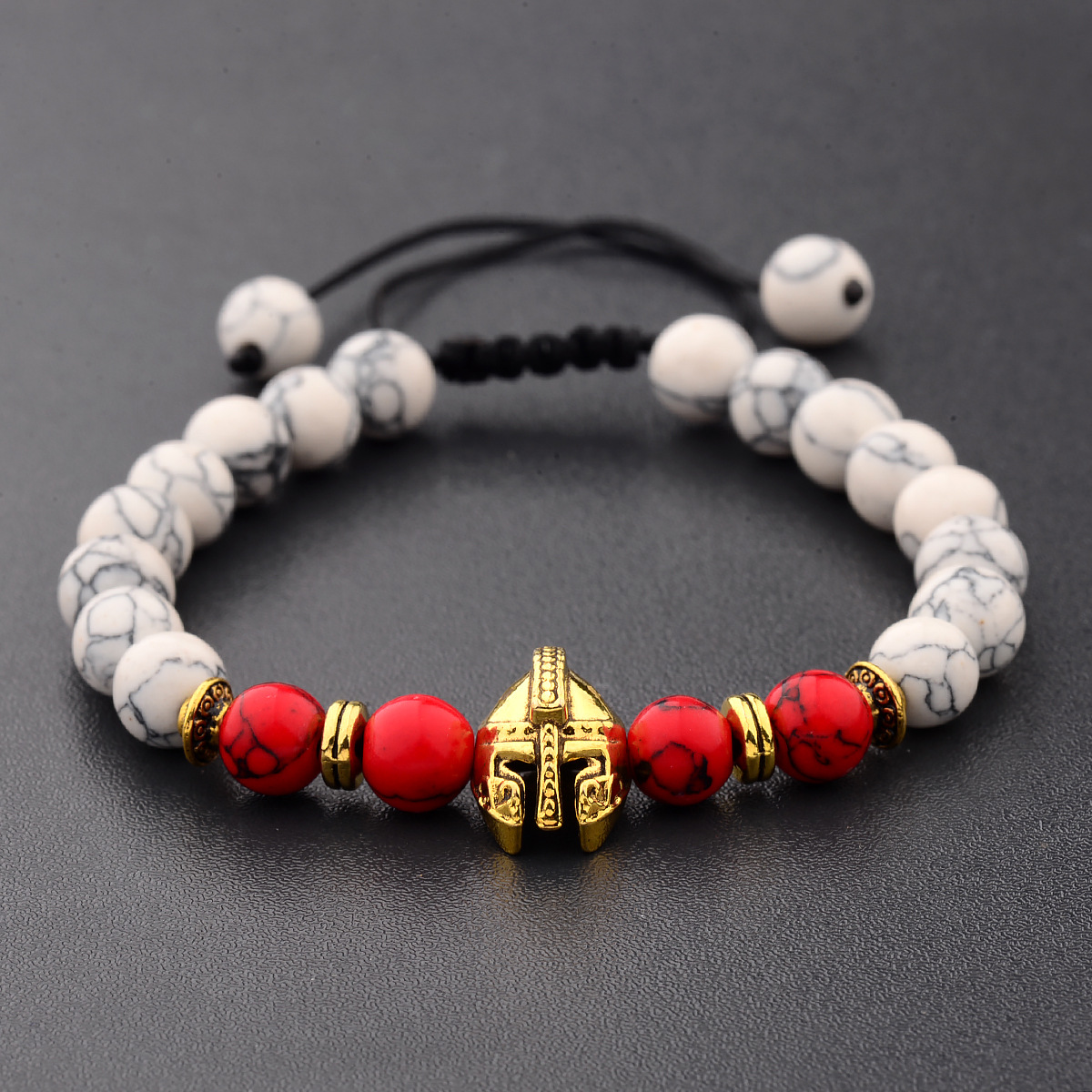 Title 6, Helmet Bracelet Stone Bead Bracelet