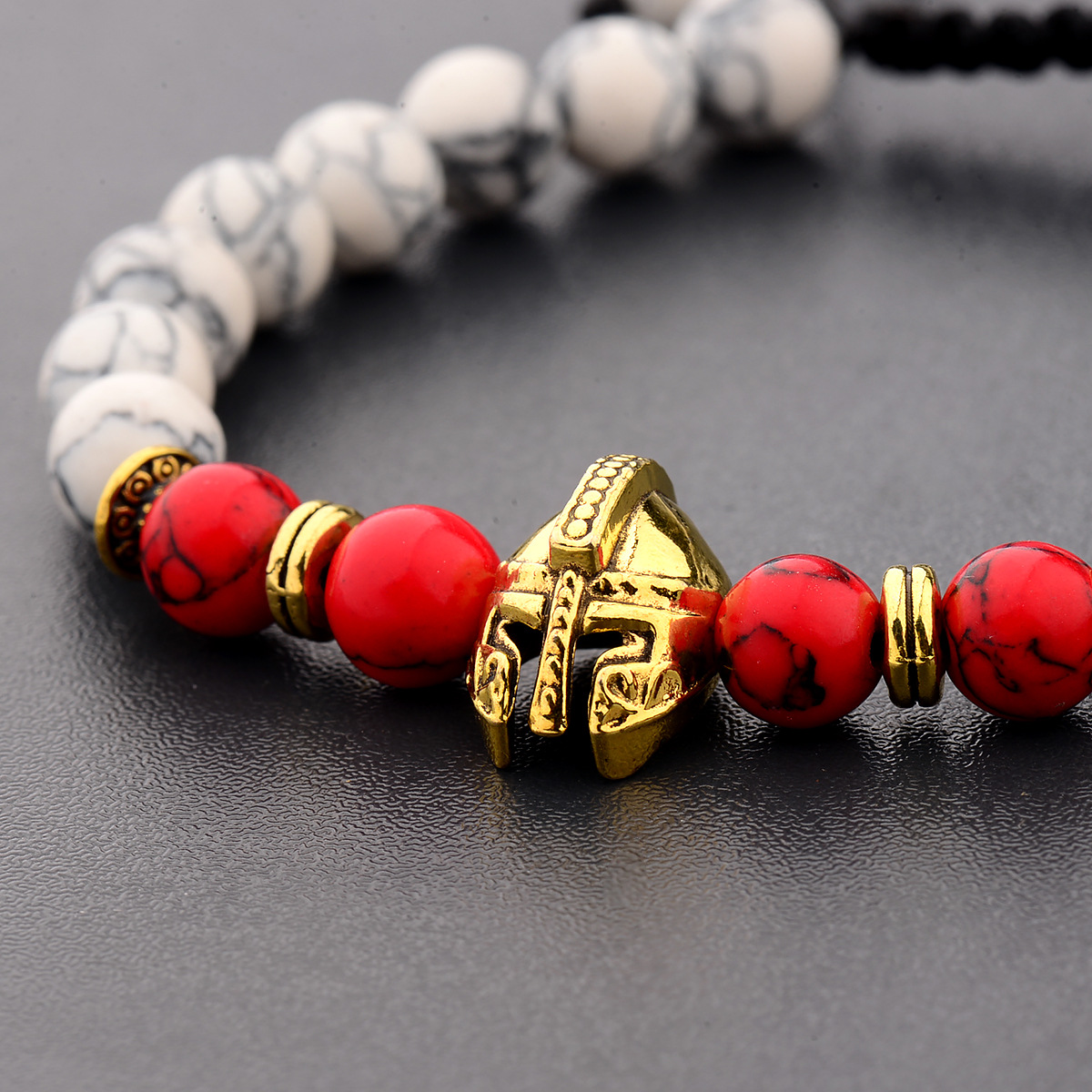 Title 7, Helmet Bracelet Stone Bead Bracelet