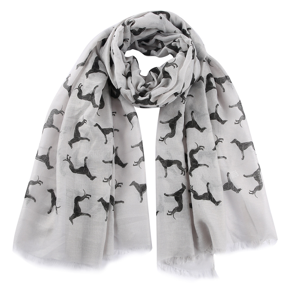 Title 4, Black dog print scarf