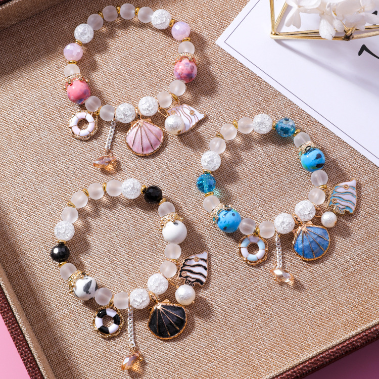 Title 1, Shell Ocean Wind Ceramic Bracelet Crystal Glass...