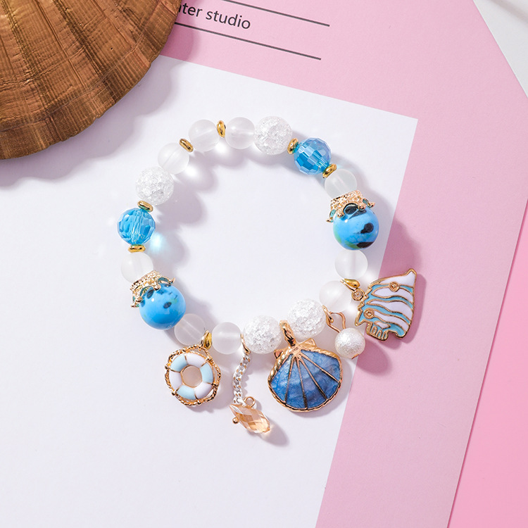 Title 5, Shell Ocean Wind Ceramic Bracelet Crystal Glass...