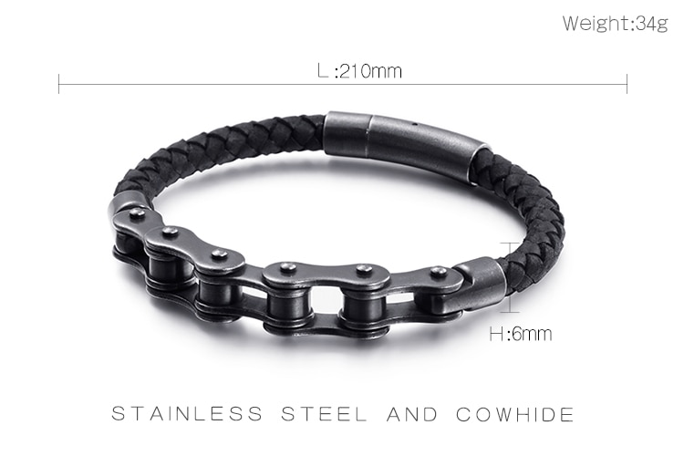 Title 8, Retro stainless steel trend mens bracelet