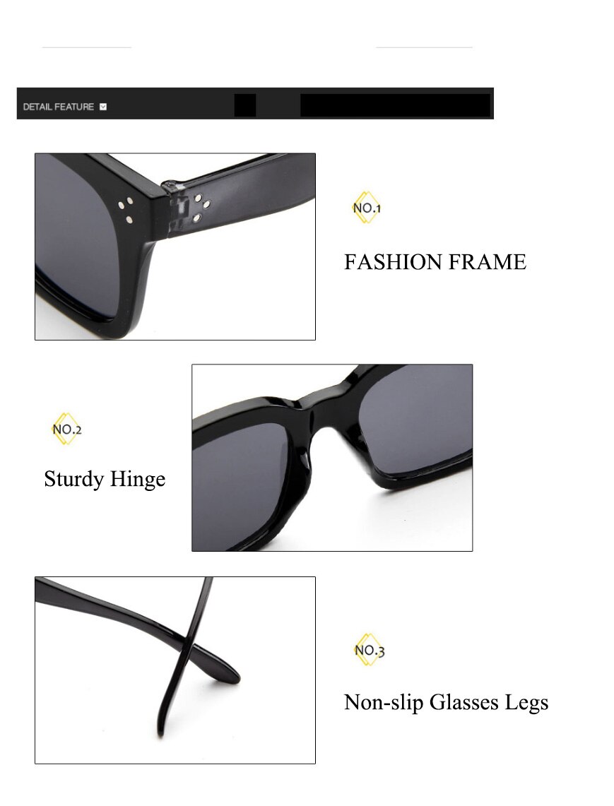 Title 5, new fashion box sunglasses Korean version of co...