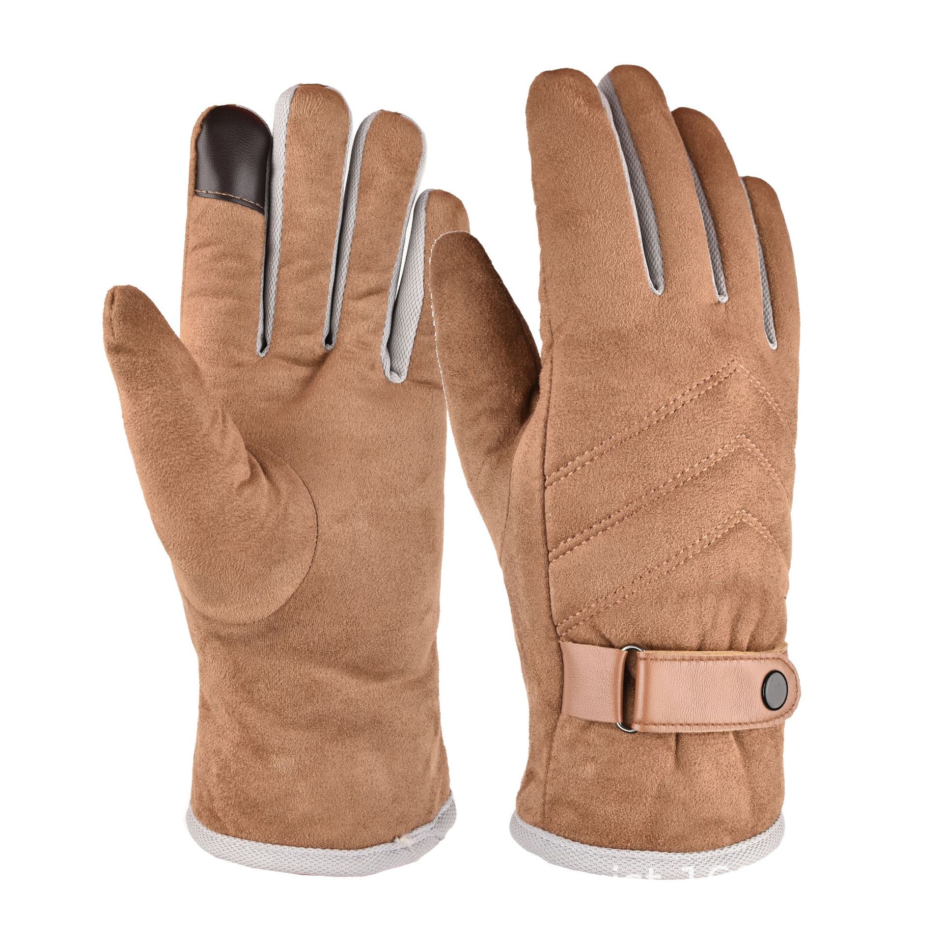 Title 1, Suede cotton motorcycle riding gloves for outdo...