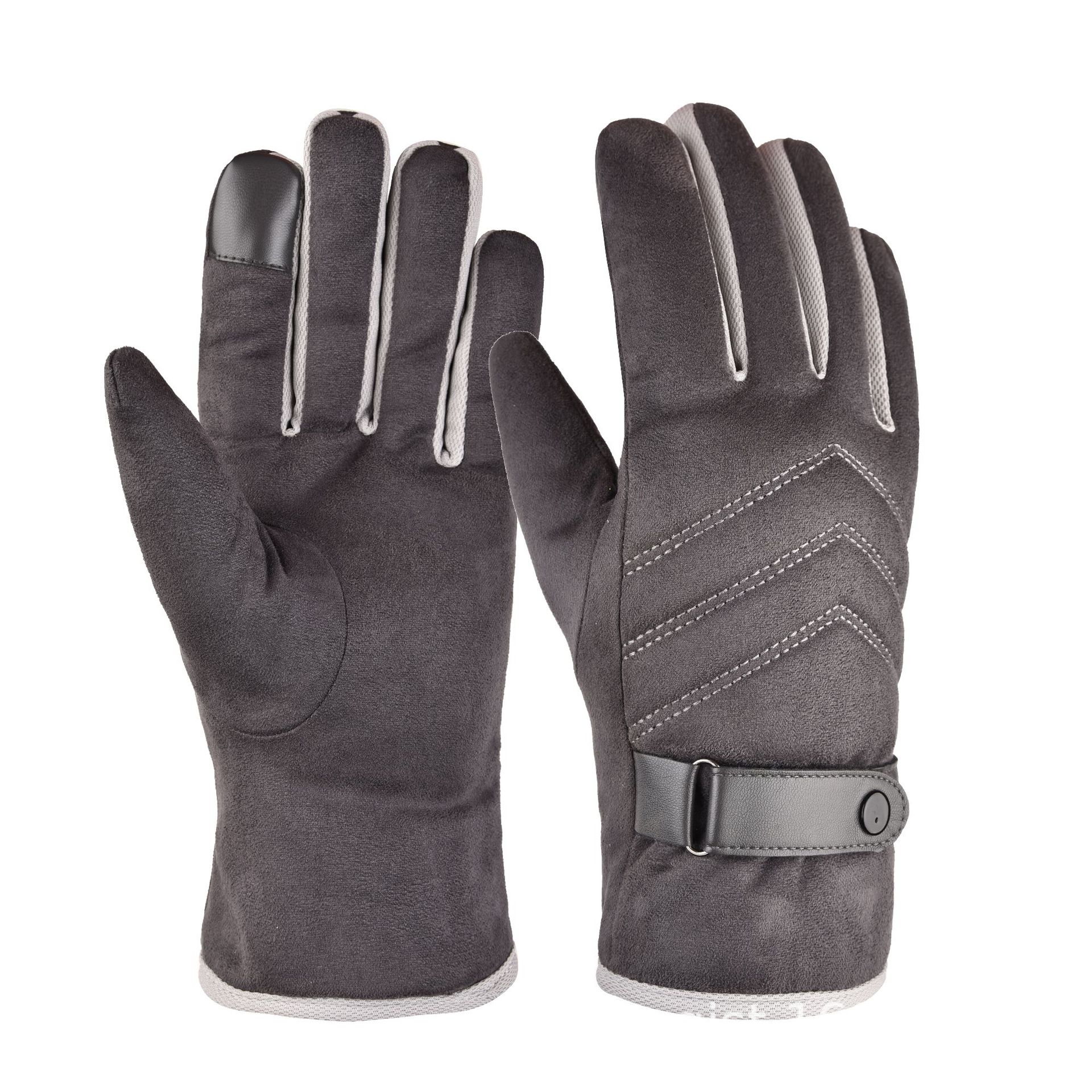 Title 3, Suede cotton motorcycle riding gloves for outdo...